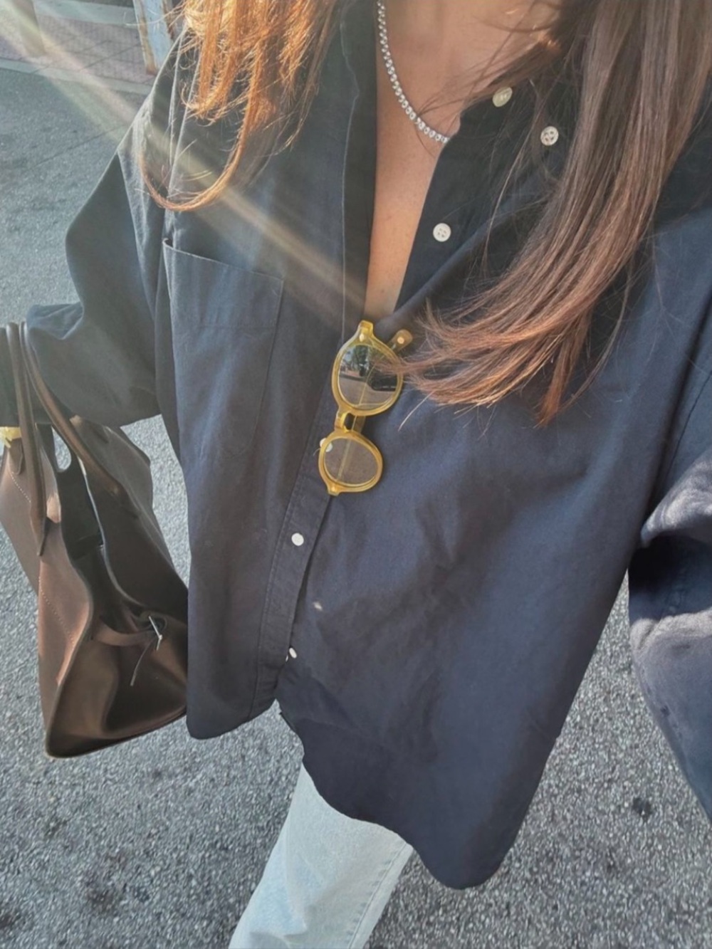 Ralph Lauren Navy Cotton Blake Button-Up Shirt